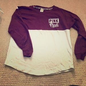 VS PINK logo long sleeve shirt